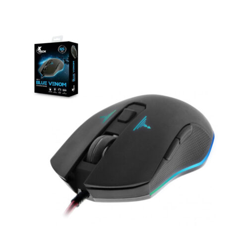 Xtech Blue Venom – Mouse Iluminado De 6 Botones Gaming, 3200dpi (Xtm-710) /A45998