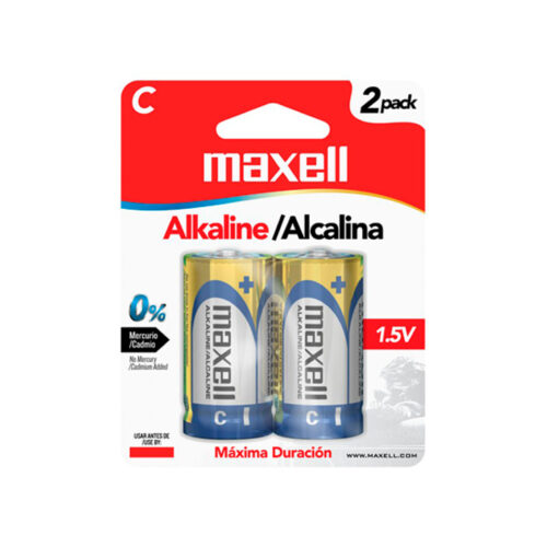 Bateria Maxell 723020La Lr20-2Bp, 1.5V, Alcalina, D, 2Pk/ AC90528