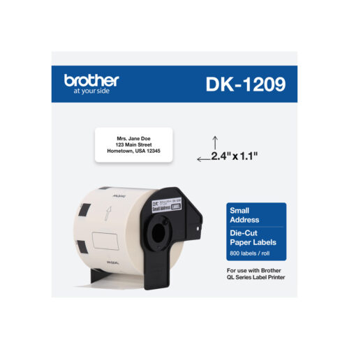 Small Addess Paper Label Brother Dk-1209 (800 Labels) / Ci64033