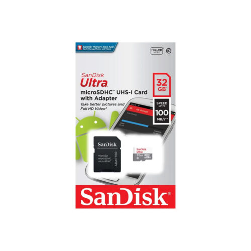 Memoria Microsdhc 32Gb 100Mb/S C10+Adp Sandisk (Sdsqunr-032G-Gn3Ma) / MS22983