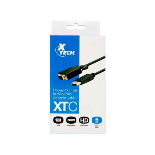 Xtech Cable Convertidor Con Conector Displayport Macho A Vga Macho Xtc-342/ AB56822