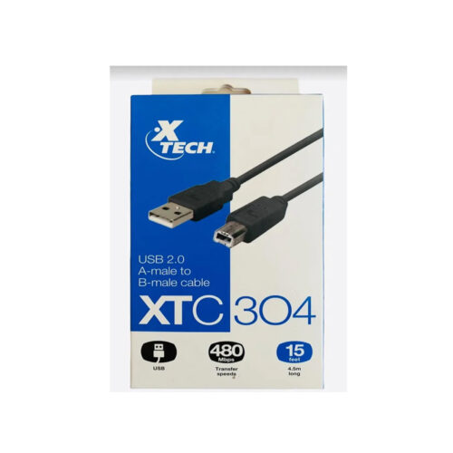 Xtech Cable Usb 2.0 A-Macho A B-Macho Para Impres0Ras (4.5M) Xtc-304/ AC51217